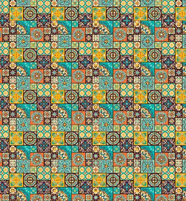 Estores de rolo interiores para janela mandala colorida