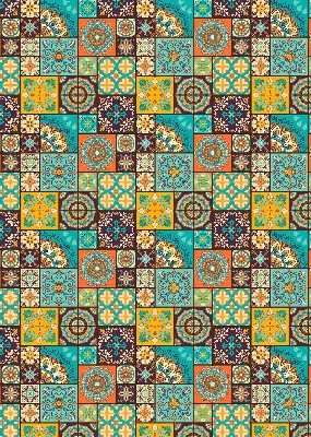 Estores de rolo interiores para janela mandala colorida