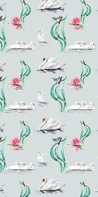 Estores de rolo interiores Cisnes e patos
