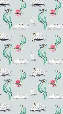 Estores de rolo interiores Cisnes e patos