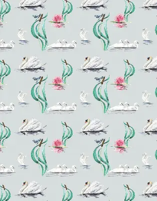 Estores de rolo interiores Cisnes e patos