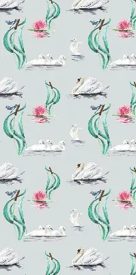 Estores de rolo interiores Cisnes e patos