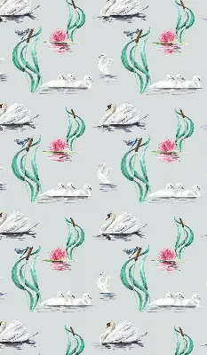 Estores de rolo interiores Cisnes e patos