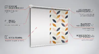 Estores de rolo interiores Folhas