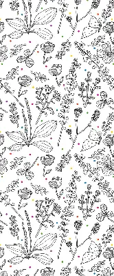 Estores de rolo em tecido Plantas desenhadas