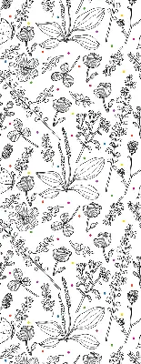 Estores de rolo em tecido Plantas desenhadas