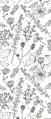 Estores de rolo em tecido Plantas desenhadas
