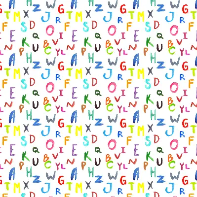 Estores de rolo para porta de varanda Letras coloridas
