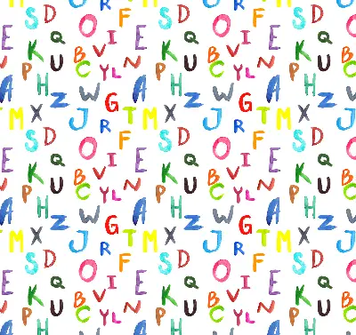 Estores de rolo para porta de varanda Letras coloridas