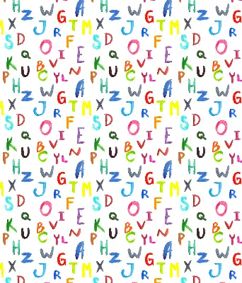 Estores de rolo para porta de varanda Letras coloridas
