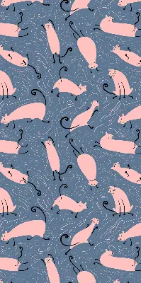 Estores de rolo interiores para janela Gatos cor-de-rosa