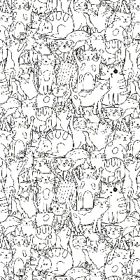 Estores de rolo interiores para janela Gatos desenhados