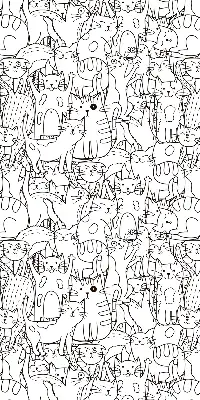 Estores de rolo interiores para janela Gatos desenhados