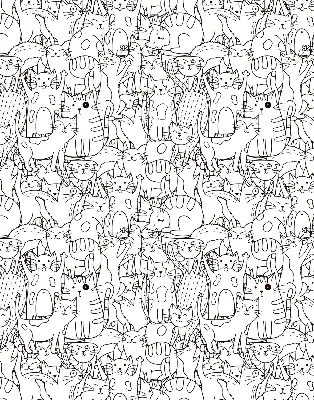 Estores de rolo interiores para janela Gatos desenhados