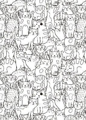 Estores de rolo interiores para janela Gatos desenhados