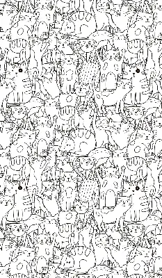 Estores de rolo interiores para janela Gatos desenhados