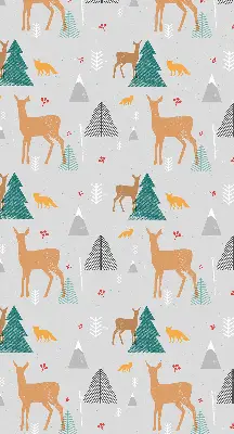 Estores de rolo interiores para janela Corça na floresta