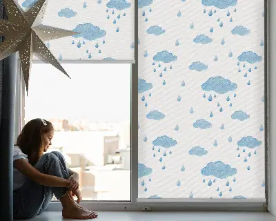 Estores de rolo para janela Nuvens e chuva