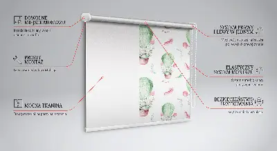 Estores de rolo em tecido Balões verdes