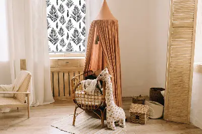 Estores de rolo para janela Folhas pintadas