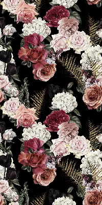 Estores de rolo interiores Um buquê de rosas