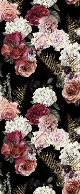 Estores de rolo interiores Um buquê de rosas
