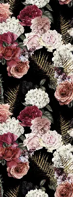 Estores de rolo interiores Um buquê de rosas