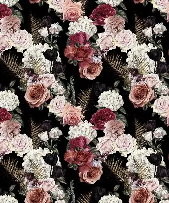 Estores de rolo interiores Um buquê de rosas