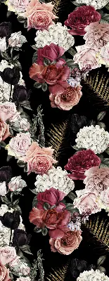 Estores de rolo interiores Um buquê de rosas