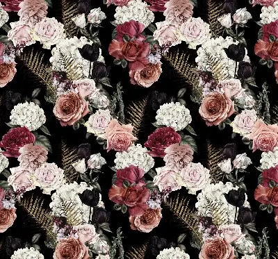 Estores de rolo interiores Um buquê de rosas