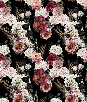 Estores de rolo interiores Um buquê de rosas