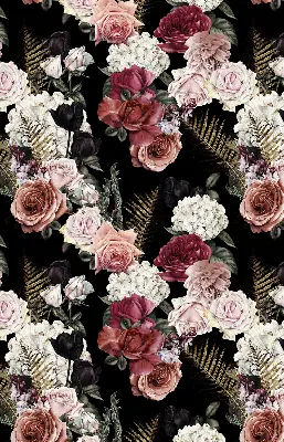 Estores de rolo interiores Um buquê de rosas