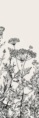 Estores de rolo interiores para janela Flores cinzentas