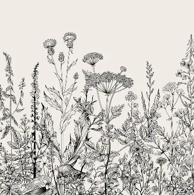 Estores de rolo interiores para janela Flores cinzentas