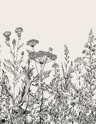 Estores de rolo interiores para janela Flores cinzentas