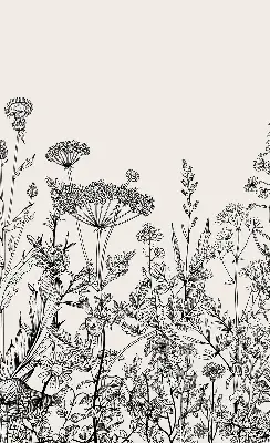 Estores de rolo interiores para janela Flores cinzentas