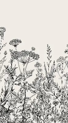 Estores de rolo interiores para janela Flores cinzentas
