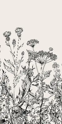 Estores de rolo interiores para janela Flores cinzentas