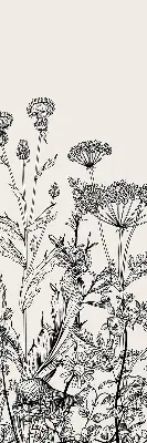 Estores de rolo interiores para janela Flores cinzentas