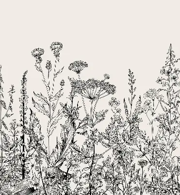 Estores de rolo interiores para janela Flores cinzentas