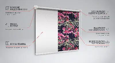 Estores de rolo interiores para janela Flor exótica