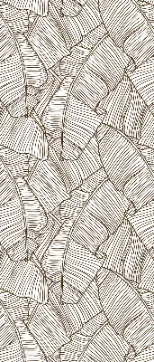 Estores de rolo interiores para janela Folhas de palmeira desenhadas