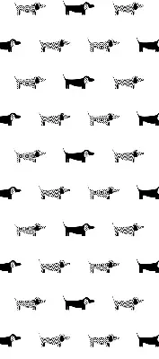 Estores de rolo para porta de varanda cães desenhados