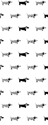Estores de rolo para porta de varanda cães desenhados