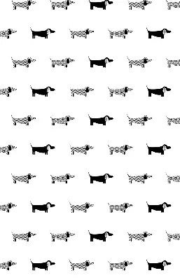 Estores de rolo para porta de varanda cães desenhados