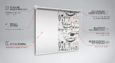 Estores de rolo interiores para janela Utensílios de cozinha