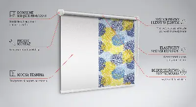 Estores de rolo interiores para janela Plantas pintadas