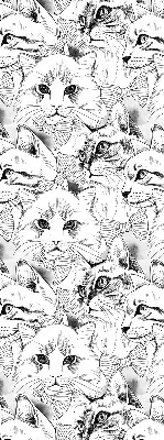 Estores de rolo em tecido Gatos desenhados