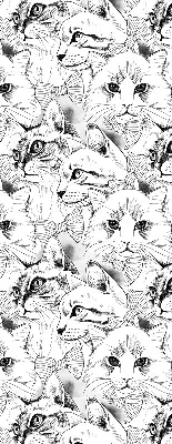 Estores de rolo em tecido Gatos desenhados