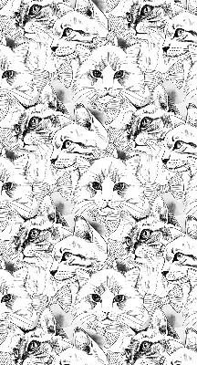 Estores de rolo em tecido Gatos desenhados